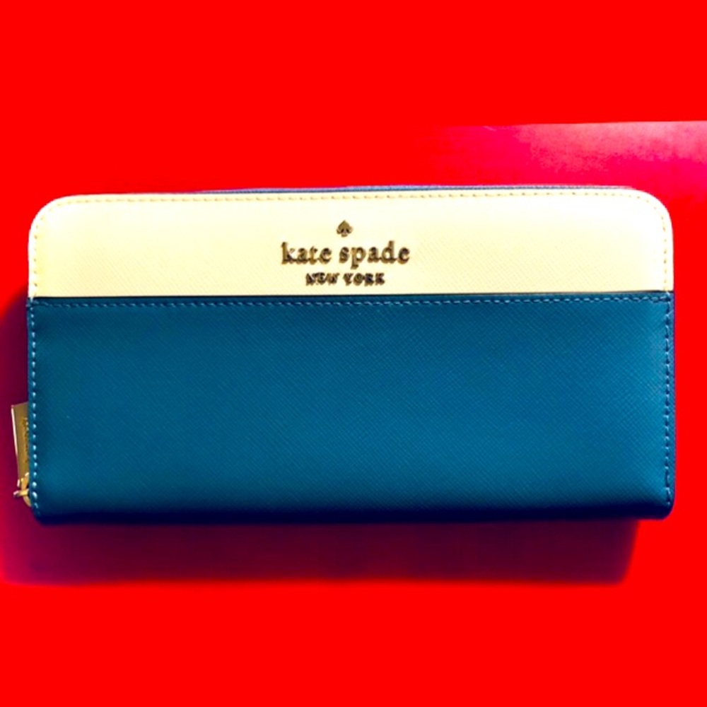 kate spade staci colorblock lg continental wallet